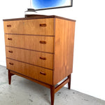 Load image into Gallery viewer, Vintage Four Drawer Teak Dresser
