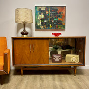 Vintage Walnut Credenza / Bar / Entertainment Unit - Mr. Mansfield Vintage