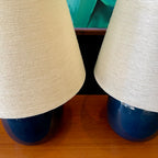 Vintage Lapis Blue LOTTE Lamps - Mr. Mansfield Vintage