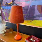 Orange Laurel Teardrop Table Lamp Model H-929 Mr. Mansfield Vintage