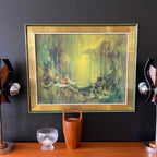 Frans Van Lamsweerde Waterfront print from 1968 with brass-panel frame