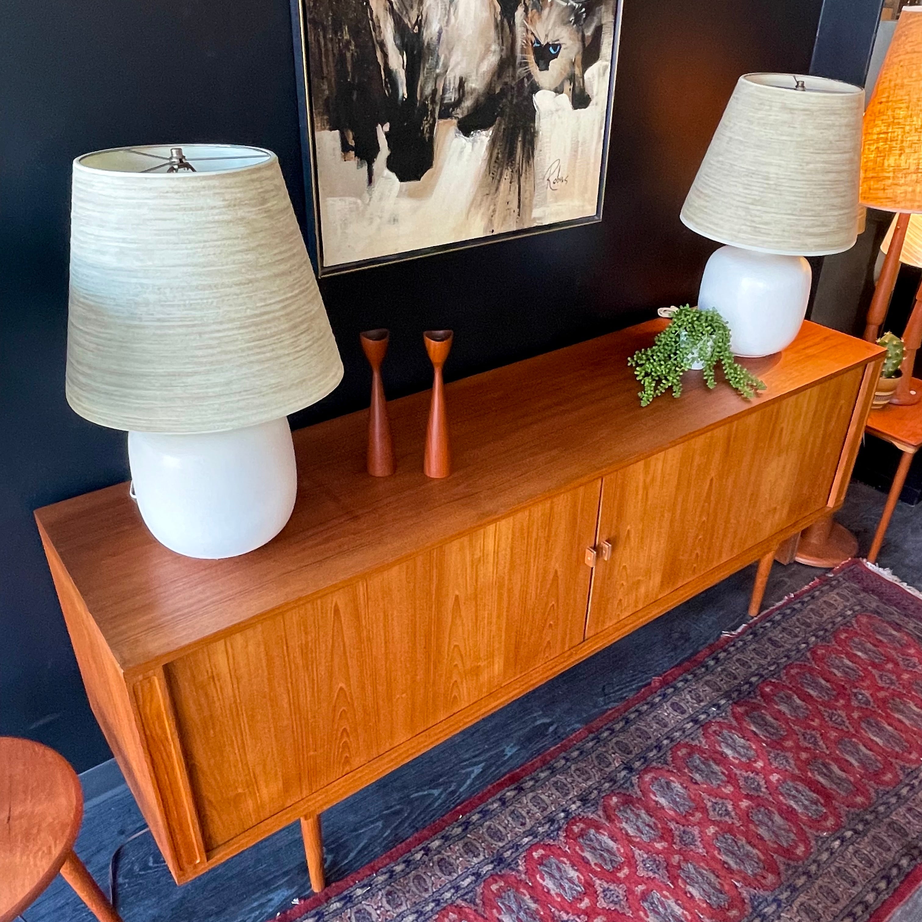 Tambour Door Teak Credenza by Jens H. Quistgaard for LOVIG