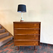 Vintage Walnut Tallboy Dresser