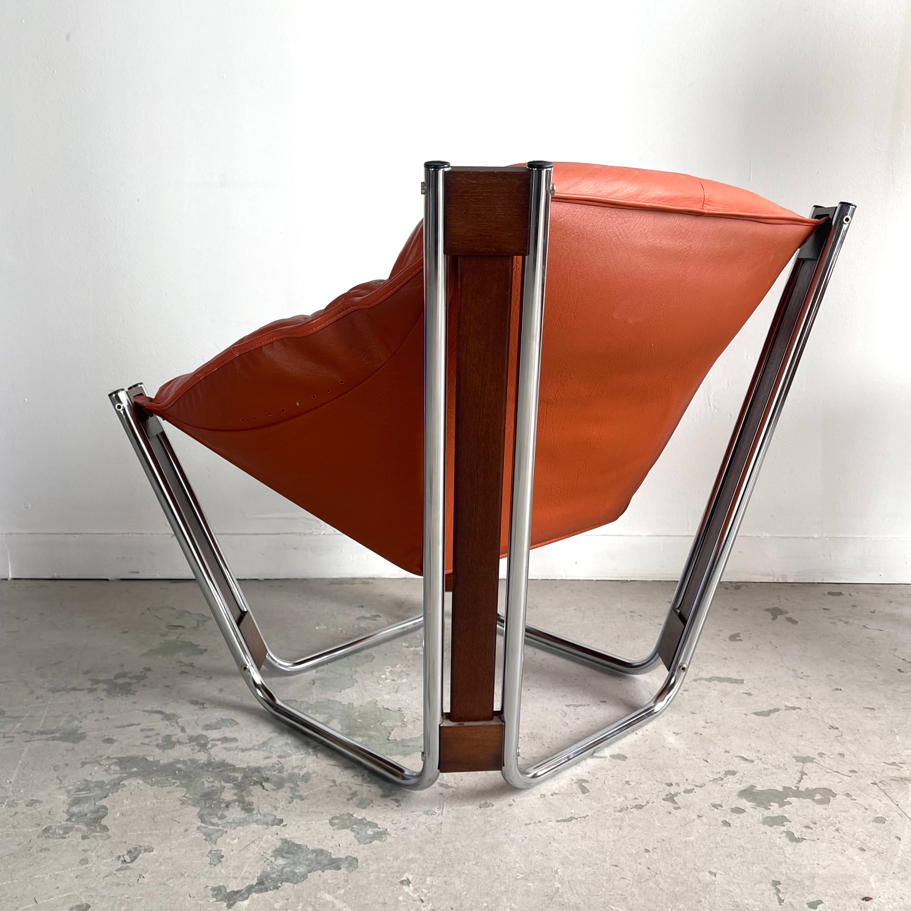 "Sonic" lounge chair by Odd Knutsen for Hjellegjerde, Norway. 