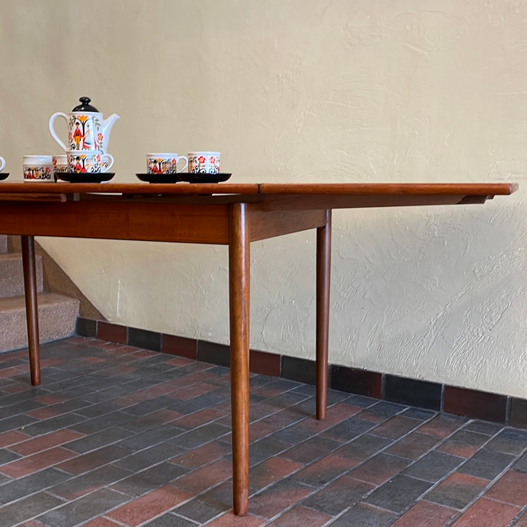 Midcentury Teak Expanding Dining Table
