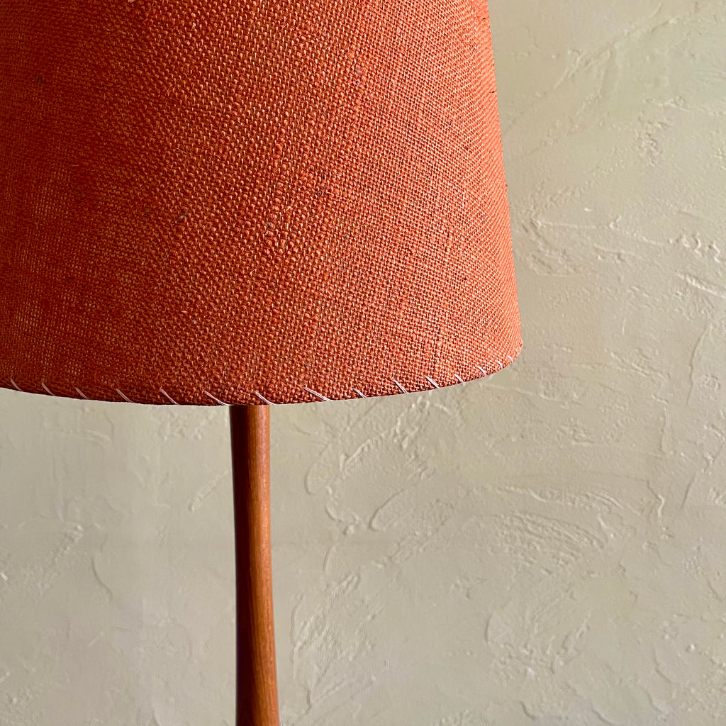 Solid Teak Floor Lamp Mr. Mansfield Vintage