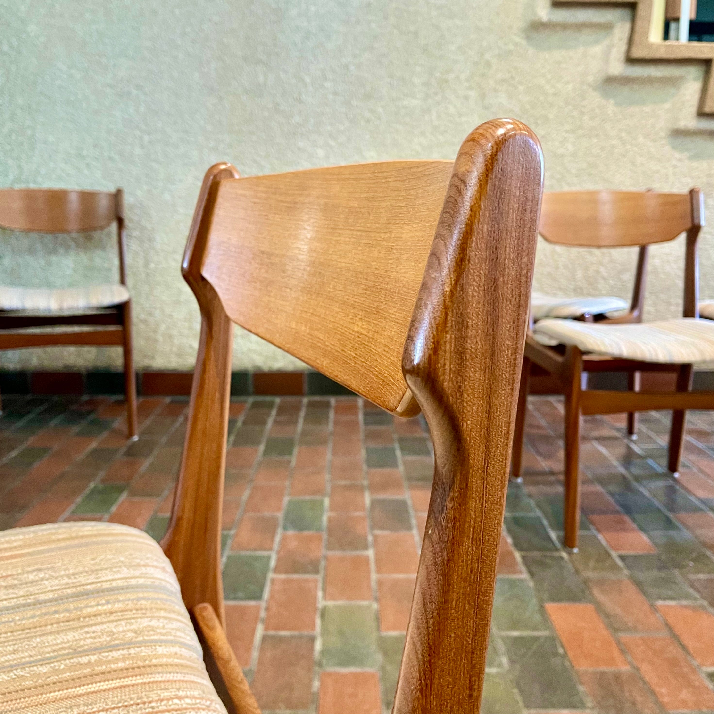 Six Teak Dining Chairs