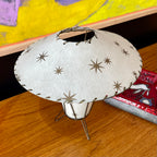 1950s Atomic  Starburst Pattern Fiberglass Table Lamp